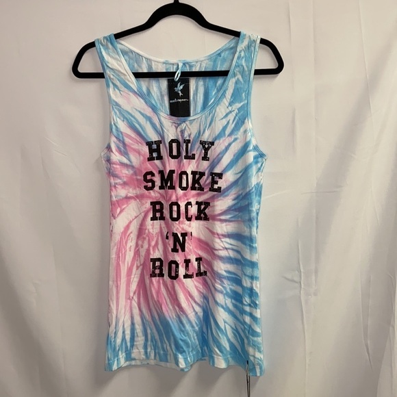 One Teaspoon Holy Smoke Tie Dye Tank Top Pink XS - Picture 2 of 5